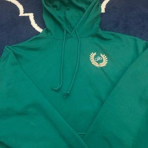 NEW Green Victoria Secret cropped hoodie